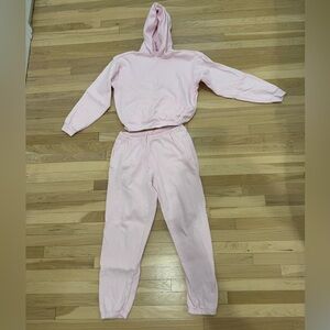 SKIMS Light Pink Hoodie and Jogger Sweat Set - Pink Skims Sweat Set (2 Pieces)